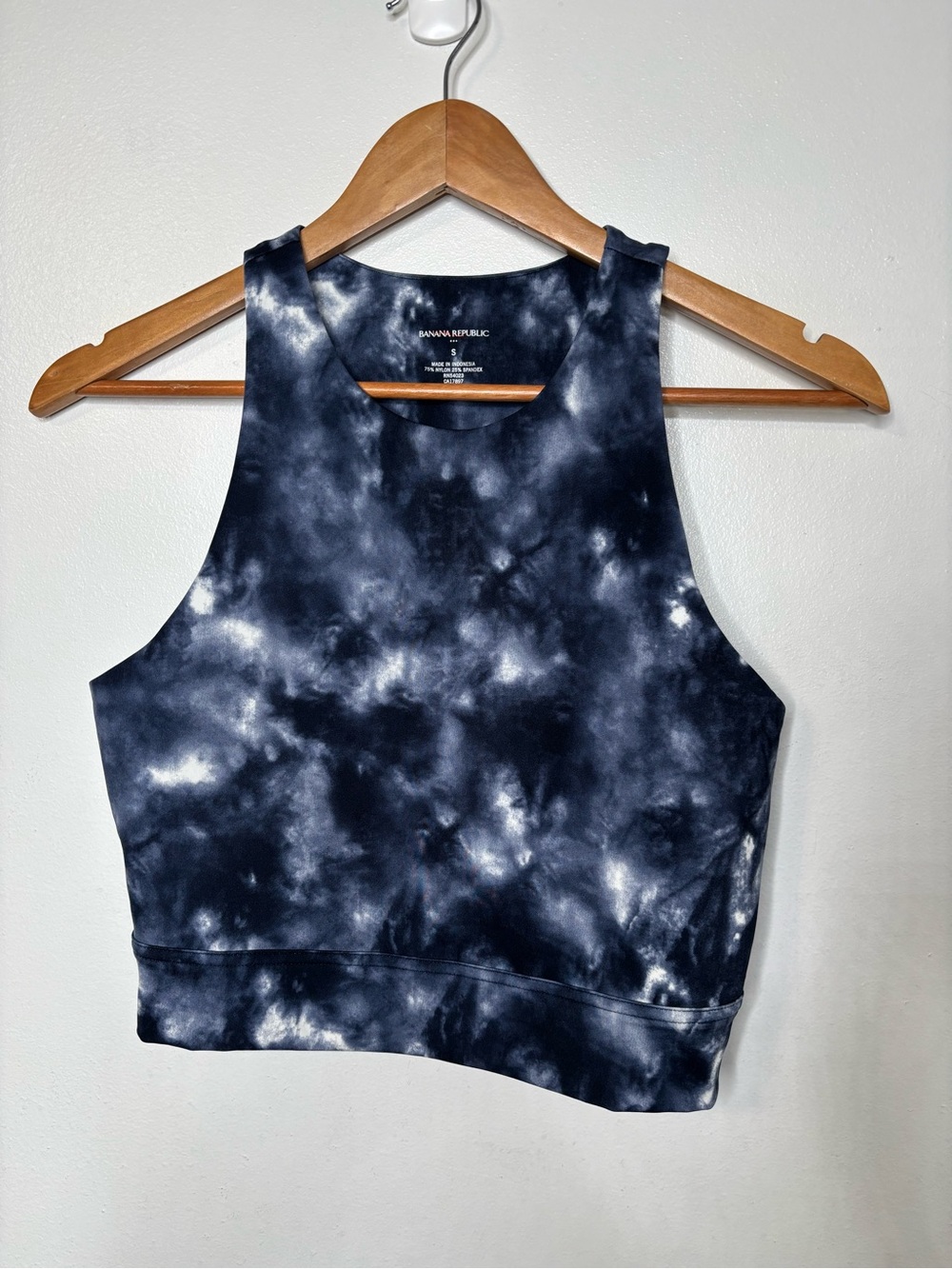 Banana Republic Blue Tie Dye Cropped Tank Size small